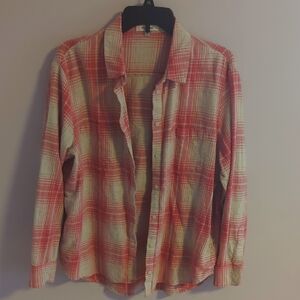 Madewell Women's Flannel Button Up Shirt
